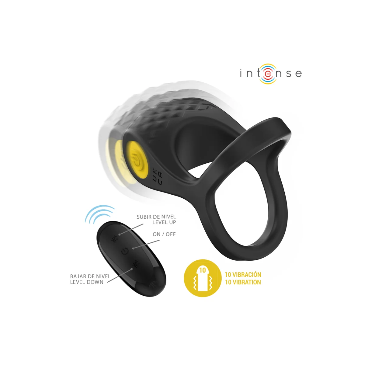 Alex Vibrator Doppel-Penisring 10 Vibrationen Schwarz von Intense Couples Toys kaufen | Fesselliebe