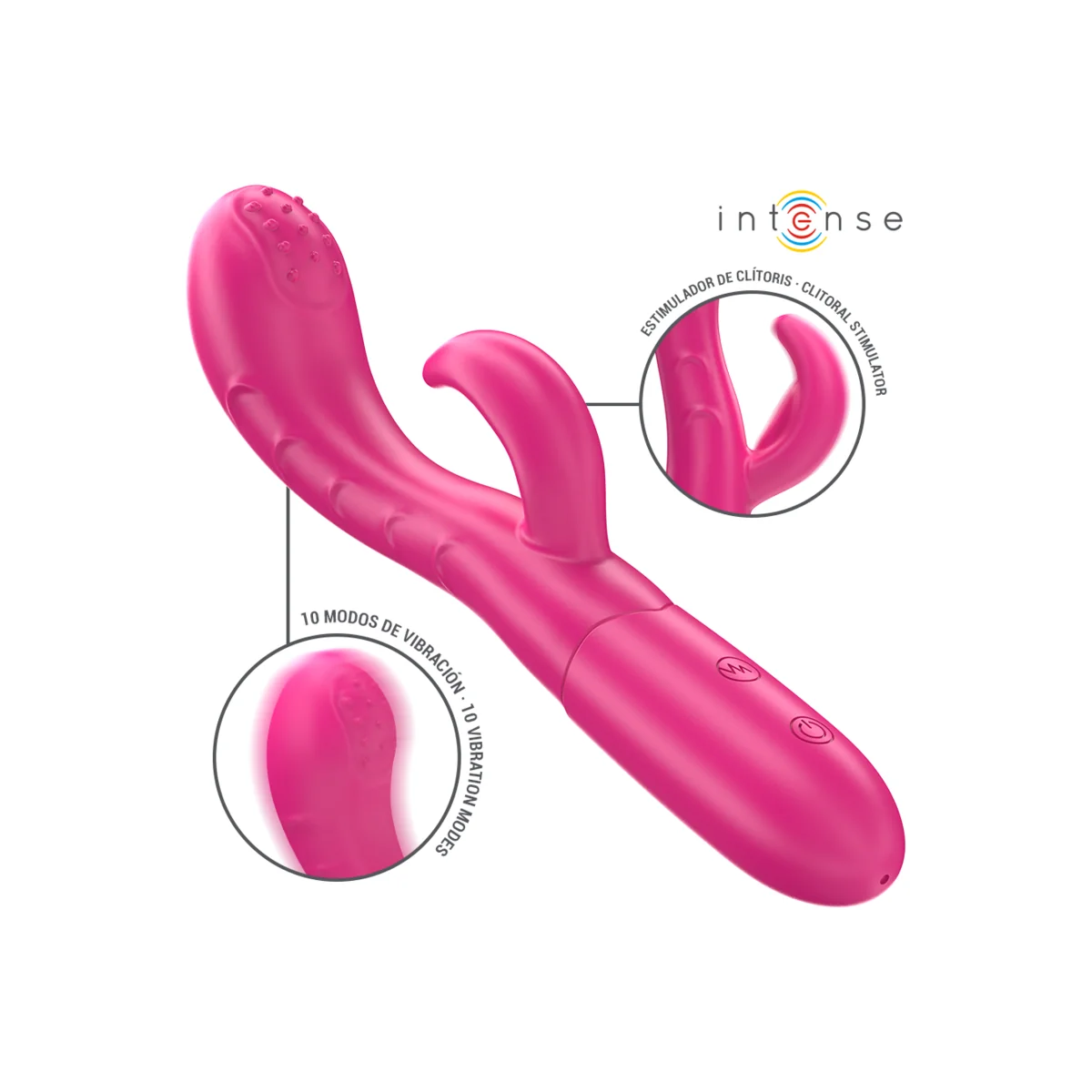 Amara Vibrator mit Stimulierender Zunge 10 Vibrationen Rosa von Intense Fun kaufen | Fesselliebe