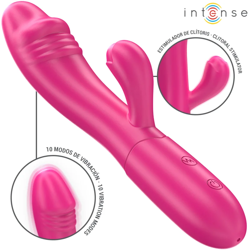 Ivy Flexibler Vibrator 10 Vibrationen mit Stimulierender Zunge Rosa von Intense Fun kaufen | Fesselliebe