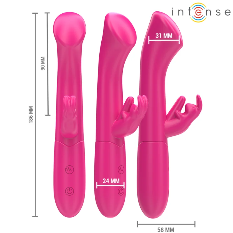 Julieta Rabbit Vibrator 18,6 cm 10 Vibrationen Rosa von Intense Fun kaufen | Fesselliebe 2