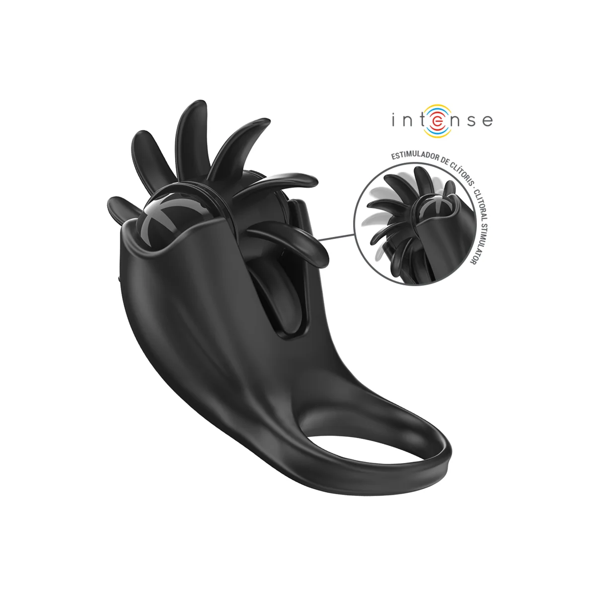 Mabel Vibrationsring 10 Vibrationen mit Klitorisstimulator Schwarz von Intense Couples Toys kaufen | Fesselliebe