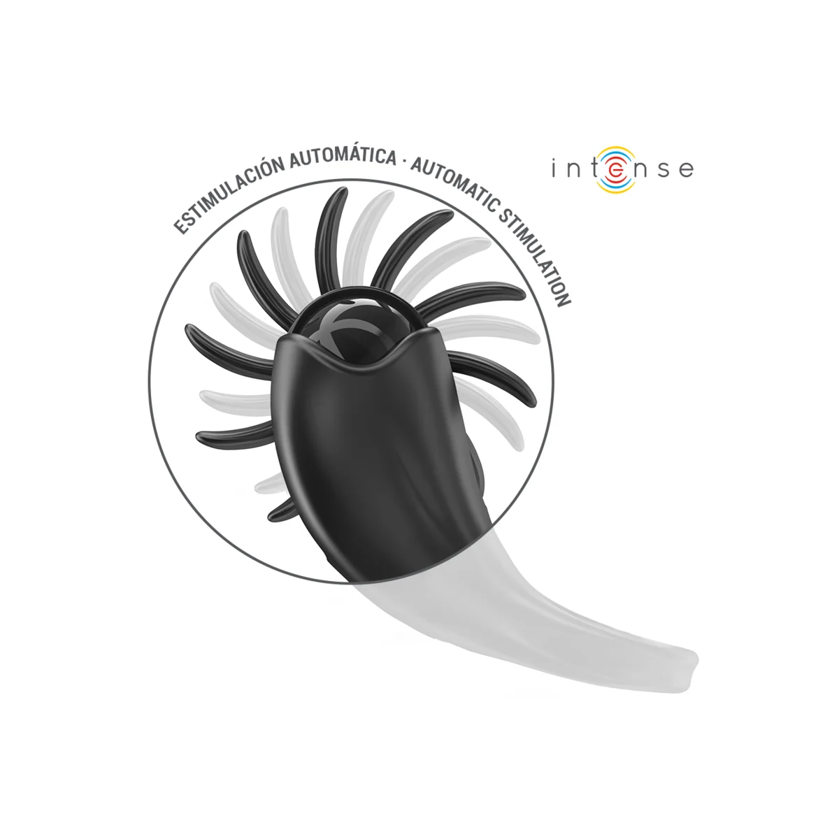 Mabel Vibrationsring 10 Vibrationen mit Klitorisstimulator Schwarz von Intense Couples Toys kaufen | Fesselliebe