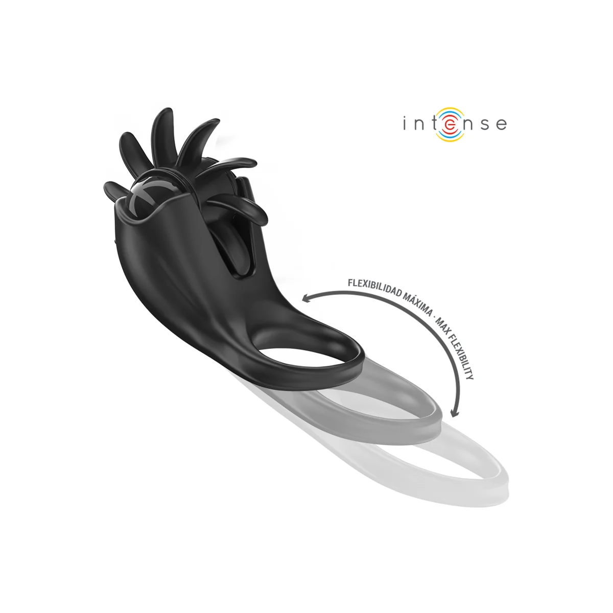 Mabel Vibrationsring 10 Vibrationen mit Klitorisstimulator Schwarz von Intense Couples Toys kaufen | Fesselliebe