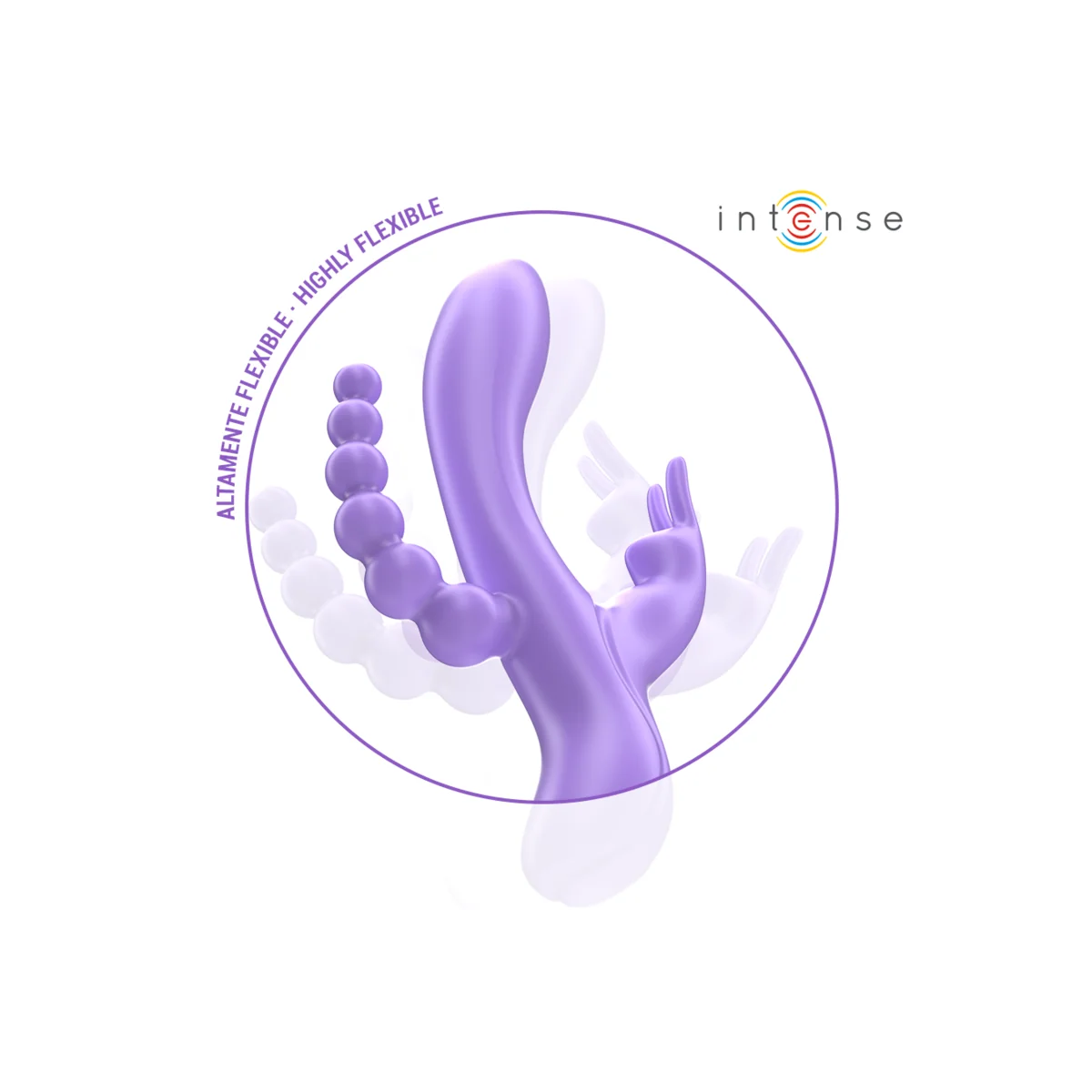 Miko Dreifach-Vibrator Rabbit & Stimulator & Anal 7 Vibrationen Lila von Intense Fun kaufen | Fesselliebe