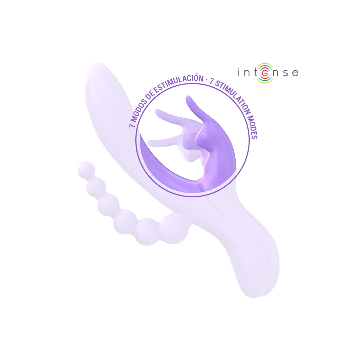 Miko Dreifach-Vibrator Rabbit & Stimulator & Anal 7 Vibrationen Lila von Intense Fun kaufen | Fesselliebe