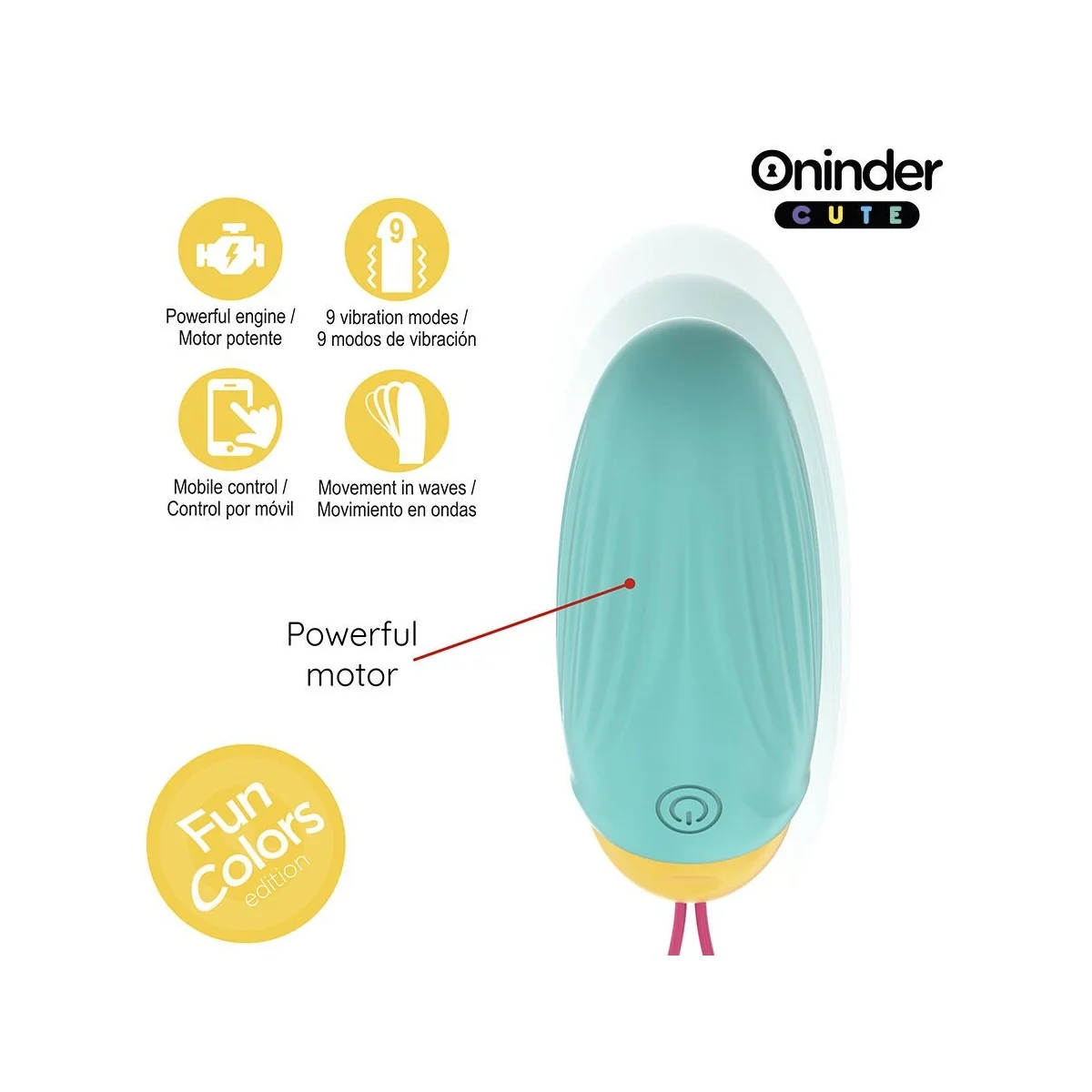 LOVE PLEASURE VIBRO-ROTIERENDES SILIKON-EDELSTEIN-EI - KOSTENLOSE WELTWEITE APP VON ONINDER CUTE