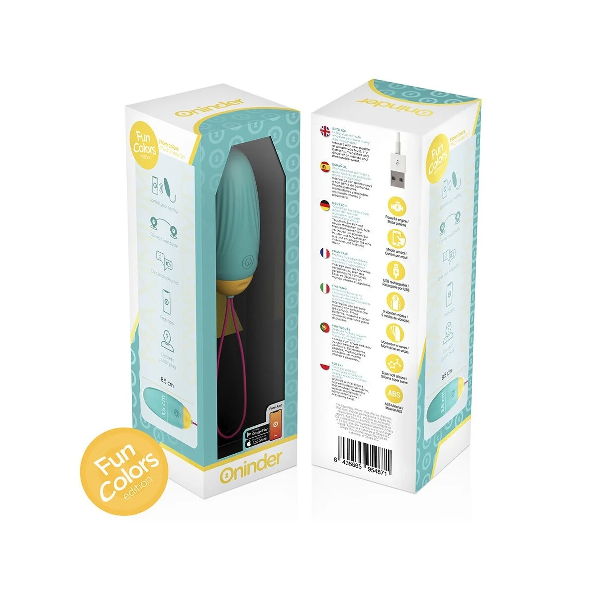 LOVE PLEASURE VIBRO-ROTIERENDES SILIKON-EDELSTEIN-EI - KOSTENLOSE WELTWEITE APP VON ONINDER CUTE