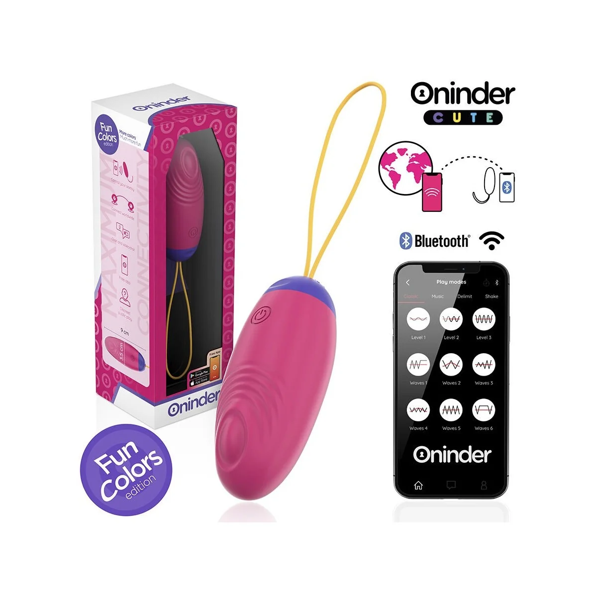 LOVE PLEASURE VIBRO-WAVE TAPPING SILIKON-EI - KOSTENLOSE WELTWEITE APP VON ONINDER CUTE