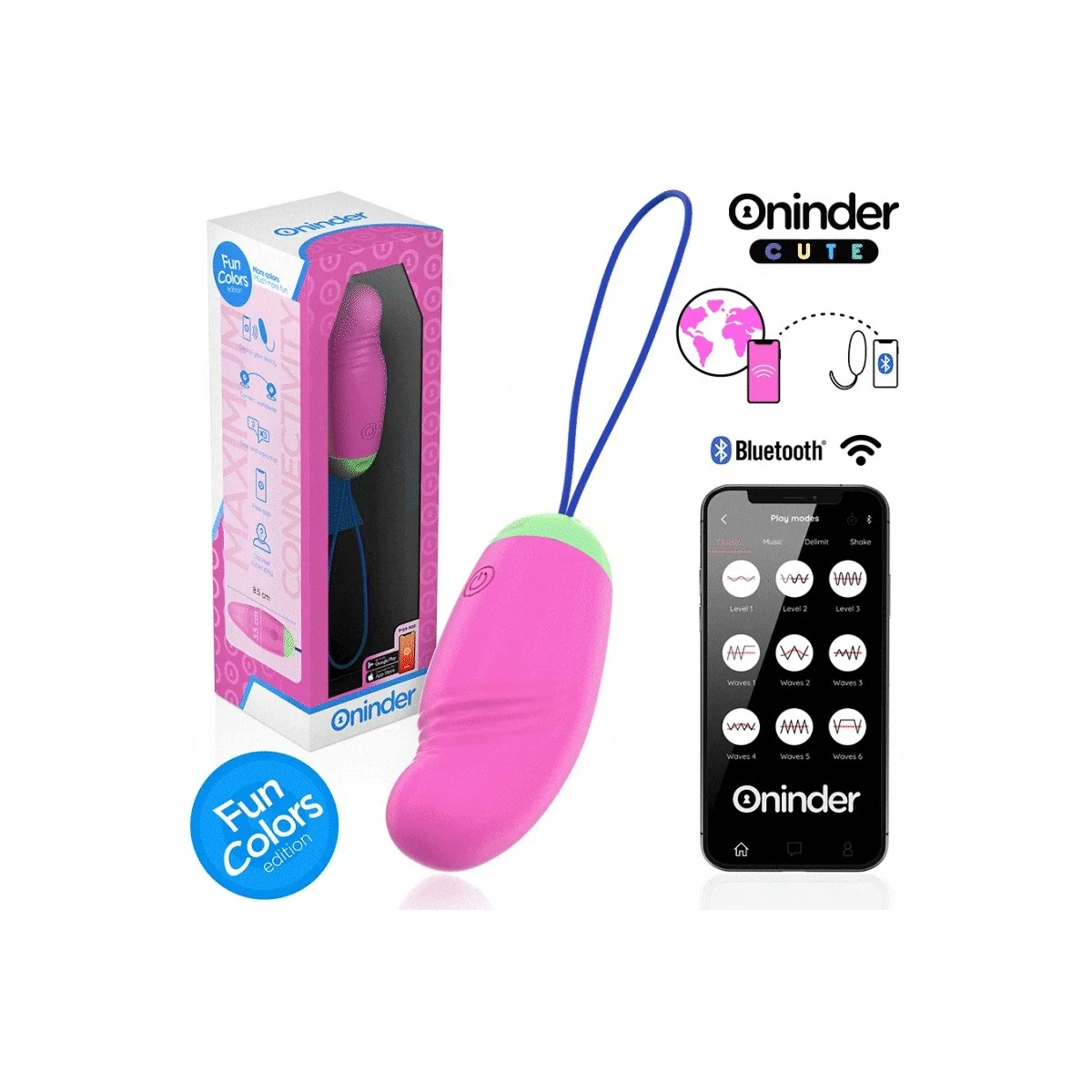LOVE PLEASURE VIBRO-ROTIERENDES EI 360° SILIKON - KOSTENLOSE WELTWEITE APP VON ONINDER CUTE