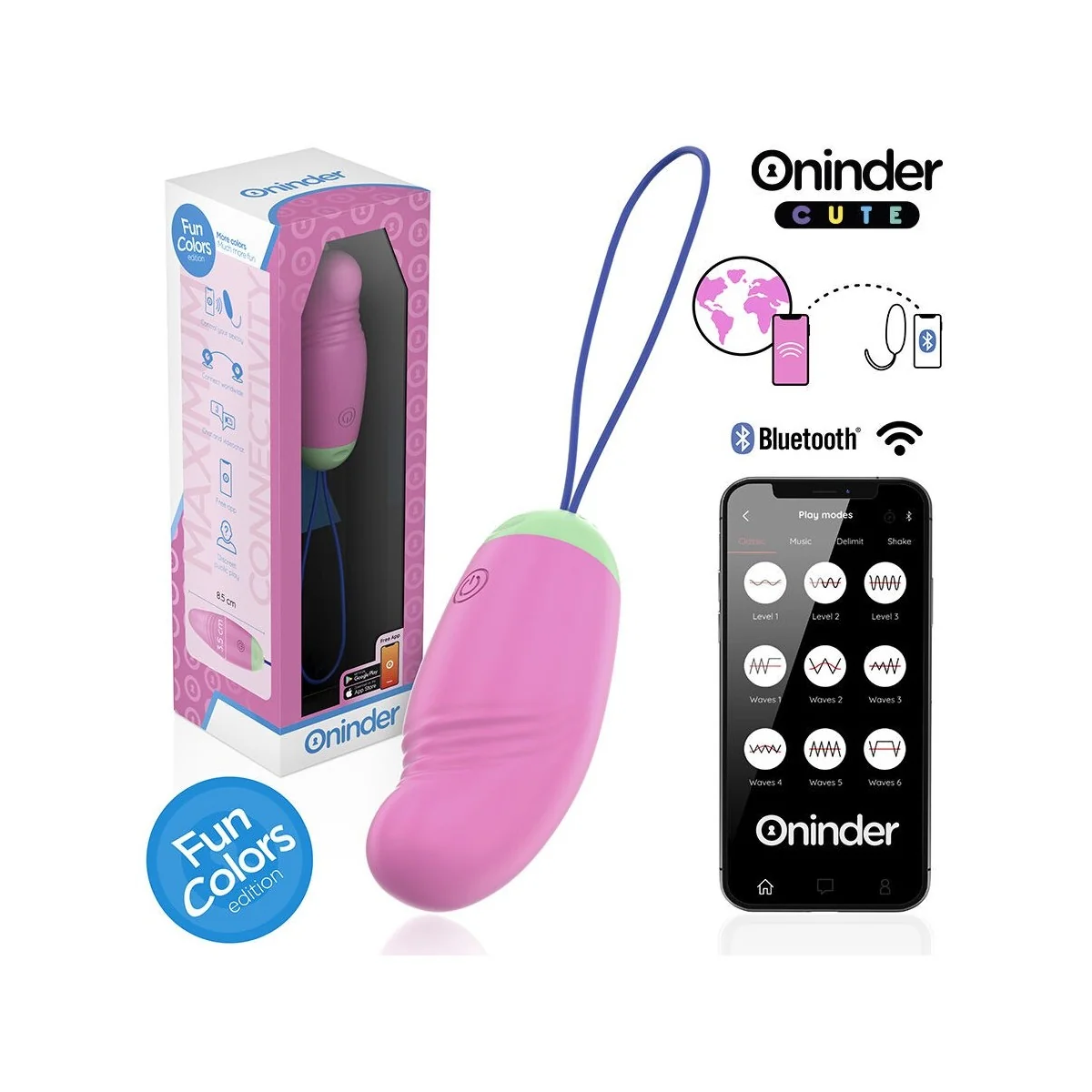 LOVE PLEASURE VIBRO-ROTIERENDES EI 360° SILIKON - KOSTENLOSE WELTWEITE APP VON ONINDER CUTE