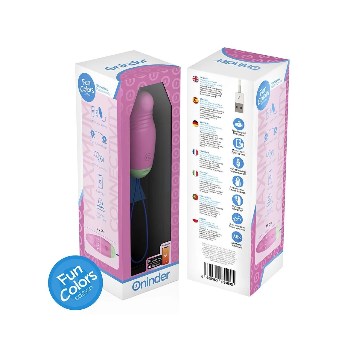 LOVE PLEASURE VIBRO-ROTIERENDES EI 360° SILIKON - KOSTENLOSE WELTWEITE APP VON ONINDER CUTE