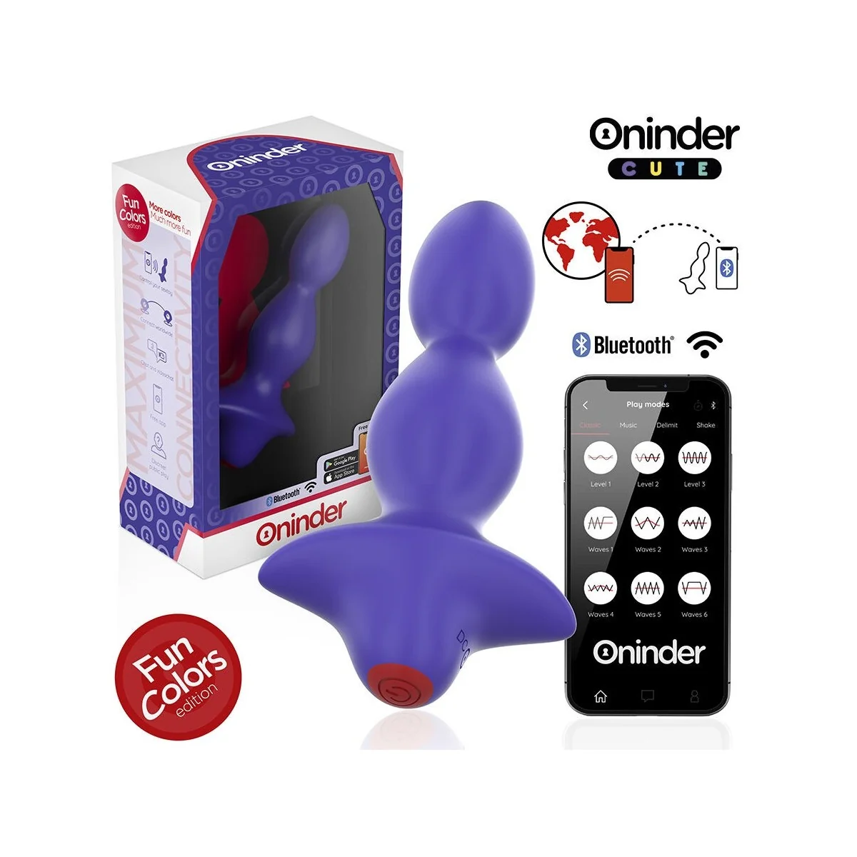 LOVE BUTT VIBRIERENDER ANALPLUG-DILATATOR - KOSTENLOSE WELTWEITE APP VON ONINDER CUTE