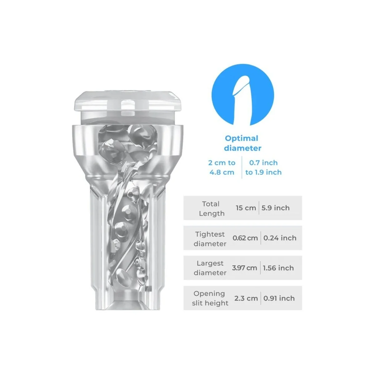 Feel Pocket Stroker Kristall von Kiiroo Transparent von Kiiroo kaufen | Fesselliebe