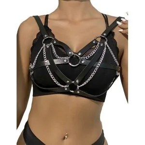 953713 Punk Bondage Gürtel Metallschnalle Schwarz One Size (S-L) von Subblime Fetish kaufen | Fesselliebe