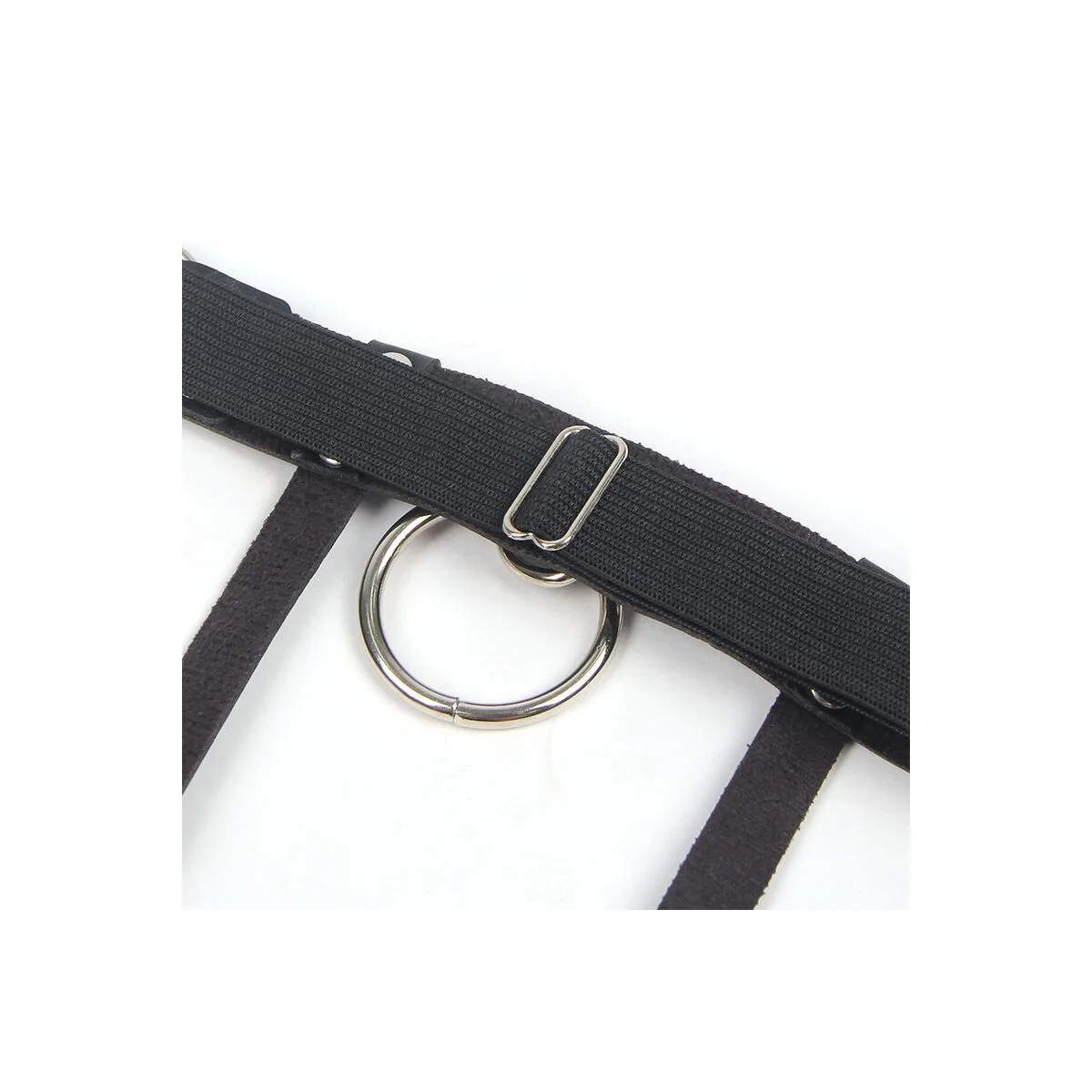 953744 Verstellbares Punk-Strumpfhose aus Leder Schwarz One Size (S-L) von Subblime Fetish kaufen | Fesselliebe