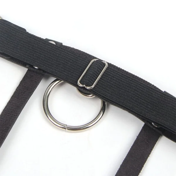 953744 Verstellbares Punk-Strumpfhose aus Leder Schwarz One Size (S-L) von Subblime Fetish kaufen | Fesselliebe