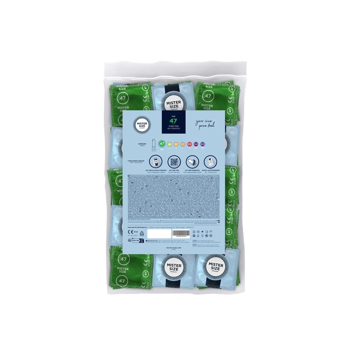 Kondome Größe Xs 47 Mm (100 Stück) von Mister Size kaufen | Fesselliebe