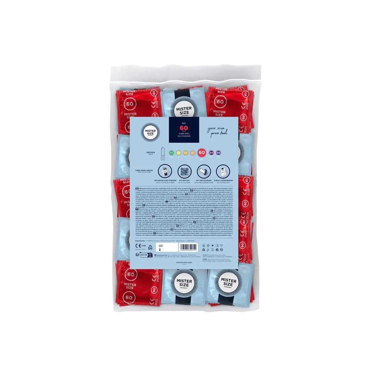 Kondome Größe XL 60 Mm (100 Stück) von Mister Size kaufen | Fesselliebe