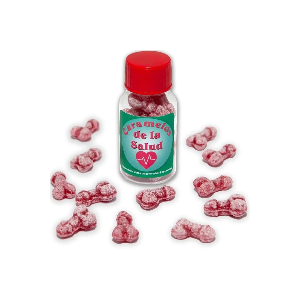 12 Gesundheitsbonbons Penisform Erdbeere/Kirsche von Diablo Picante kaufen | Fesselliebe