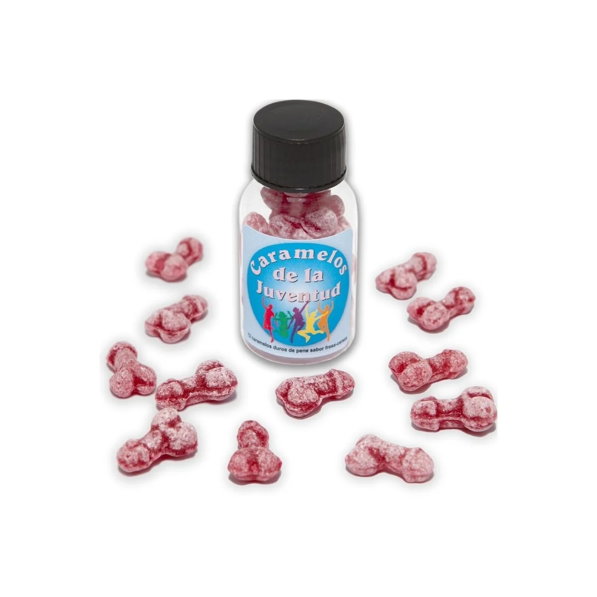 12 Jugendbonbons Penisform Erdbeere/Kirsche von Diablo Picante kaufen | Fesselliebe