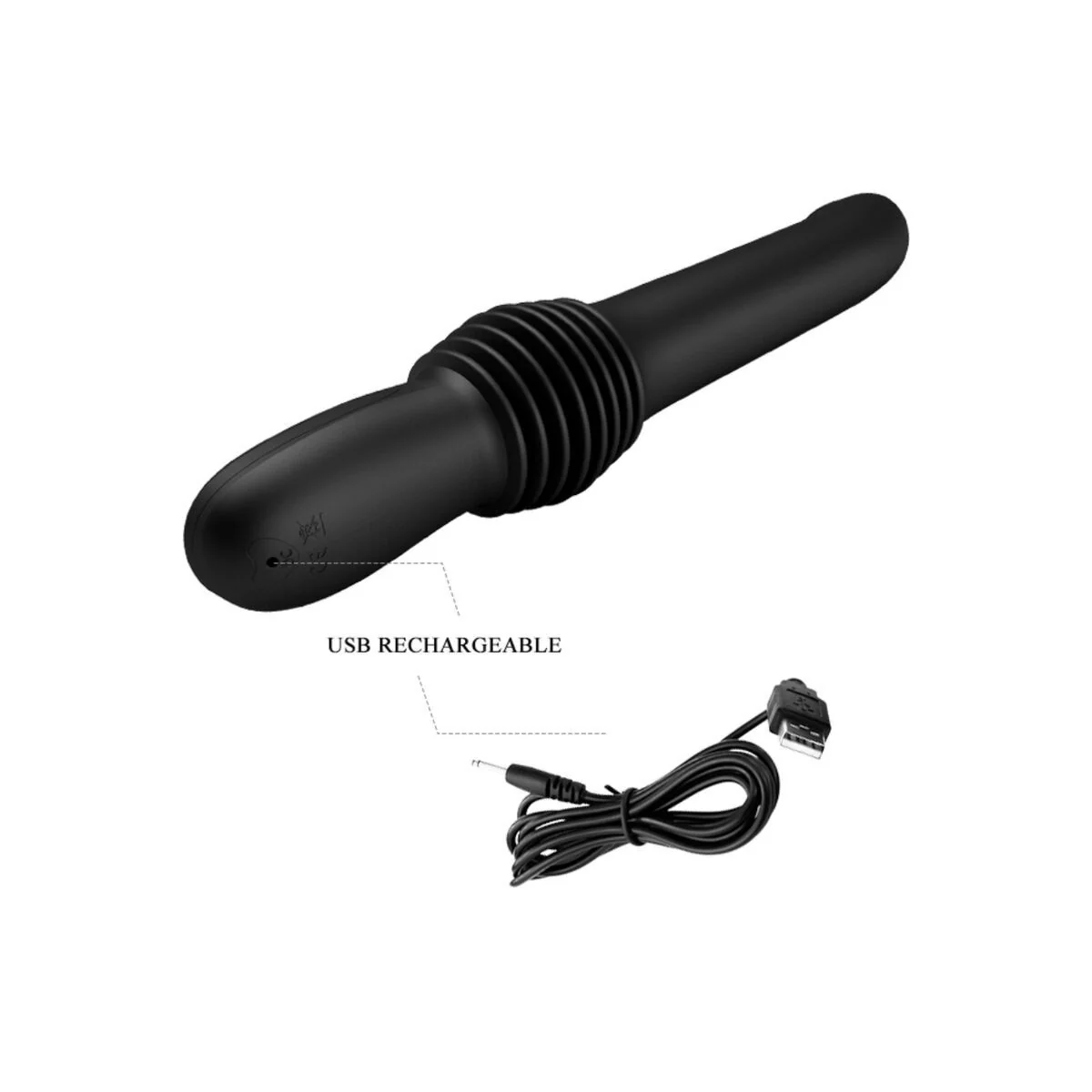 Pazuzu Vibrator 3 Stossmodi Schwarz von Pretty Love kaufen | Fesselliebe