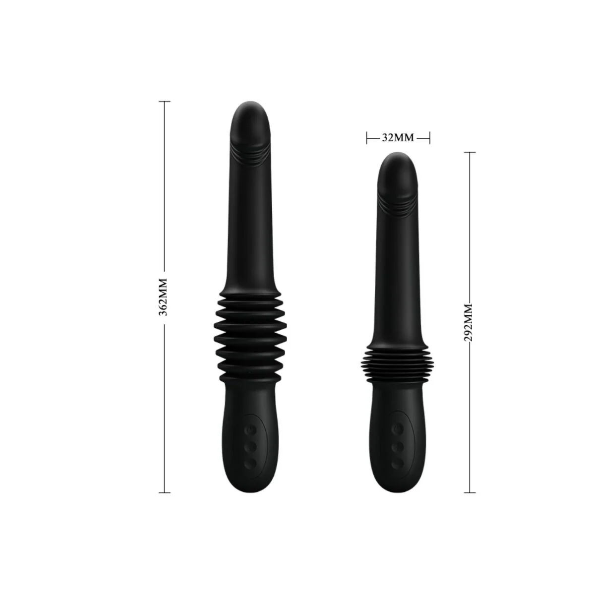 Pazuzu Vibrator 3 Stossmodi Schwarz von Pretty Love kaufen | Fesselliebe