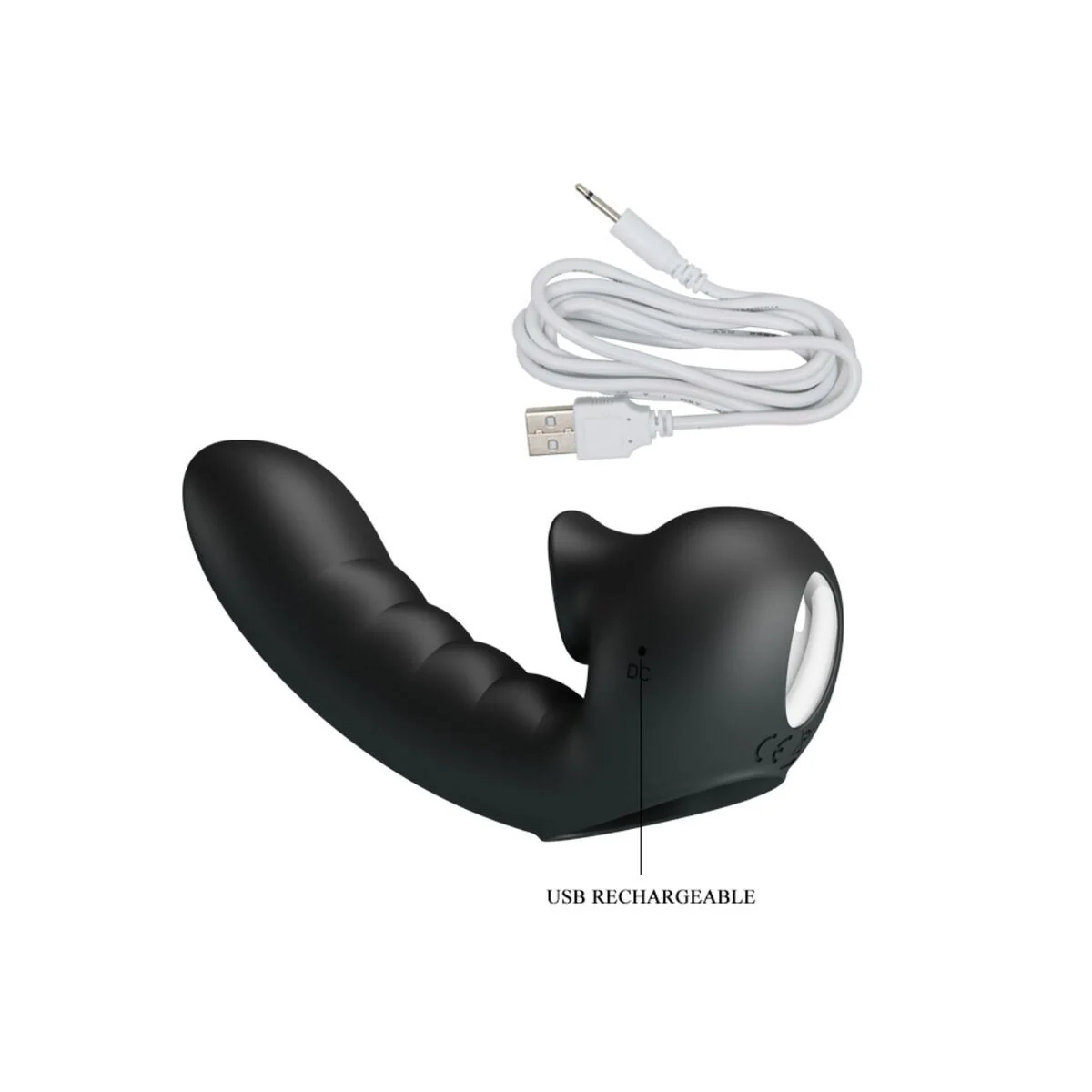 Hobgoblin Vibrierendes Fingerhülle 12 Vibrationen + Klitoris-Stimulator Schwarz von Pretty Love kaufen | Fesselliebe