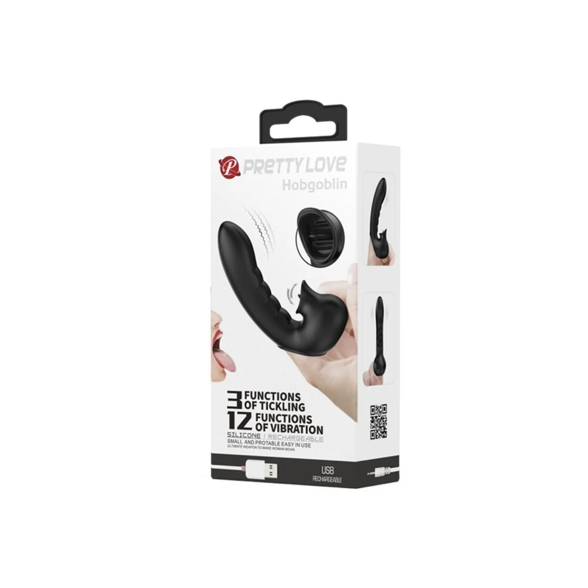 Hobgoblin Vibrierendes Fingerhülle 12 Vibrationen + Klitoris-Stimulator Schwarz von Pretty Love kaufen | Fesselliebe