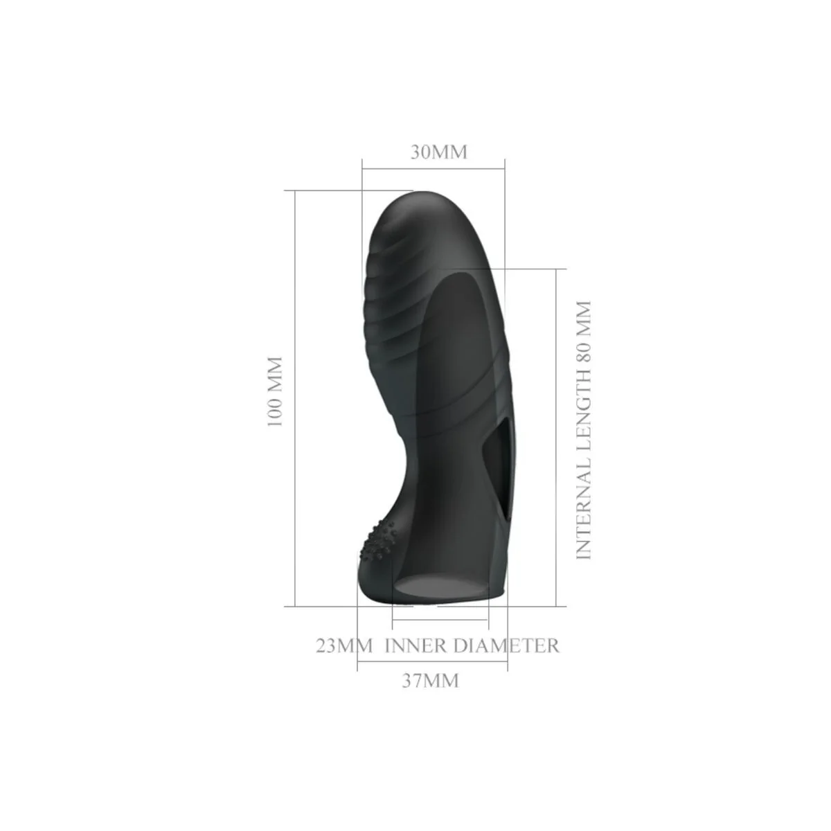Alan Silikon-Fingervibrator Schwarz von Pretty Love kaufen | Fesselliebe