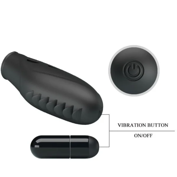 Gilo Silikon-Fingervibrator Schwarz von Pretty Love kaufen | Fesselliebe