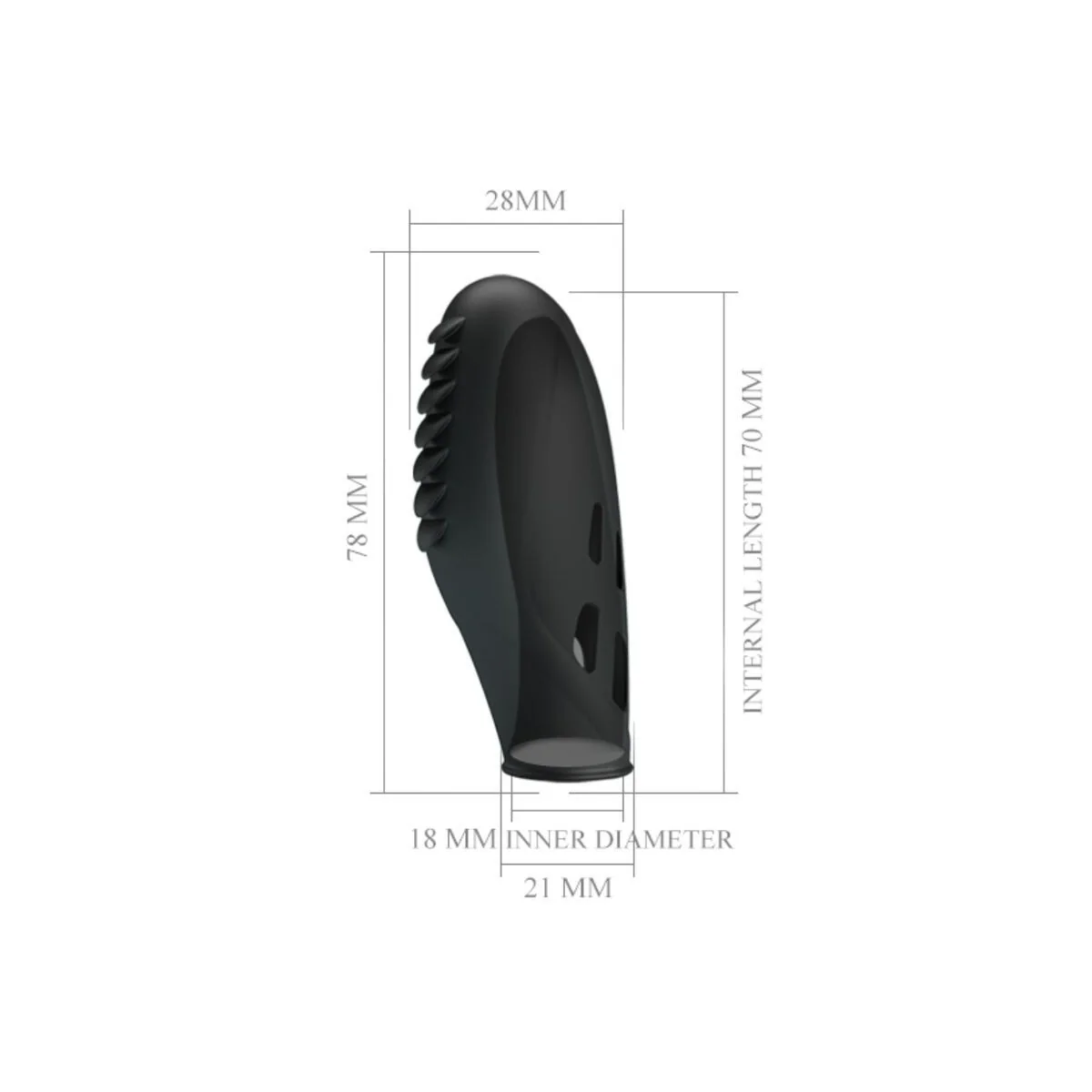 Gilo Silikon-Fingervibrator Schwarz von Pretty Love kaufen | Fesselliebe