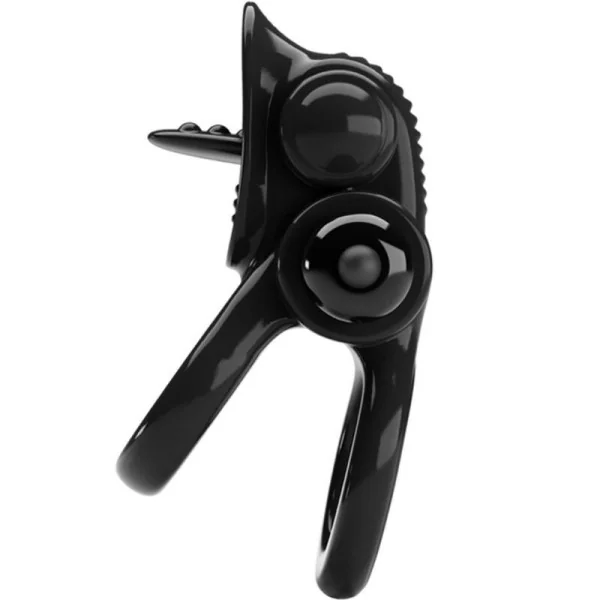 Passionate Ring Doppelter Vibrationsring + Klitoris-Stimulator Schwarz von Pretty Love kaufen | Fesselliebe