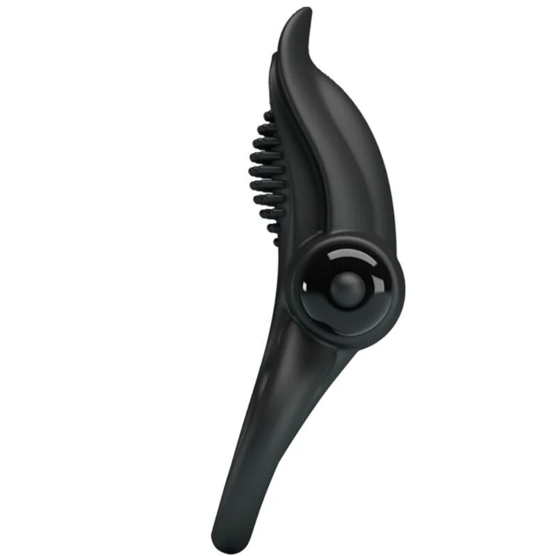 Doppelter Vibrationsring + Klitorisstimulator 10 Vibrationen Schwarz von Pretty Love kaufen | Fesselliebe 2