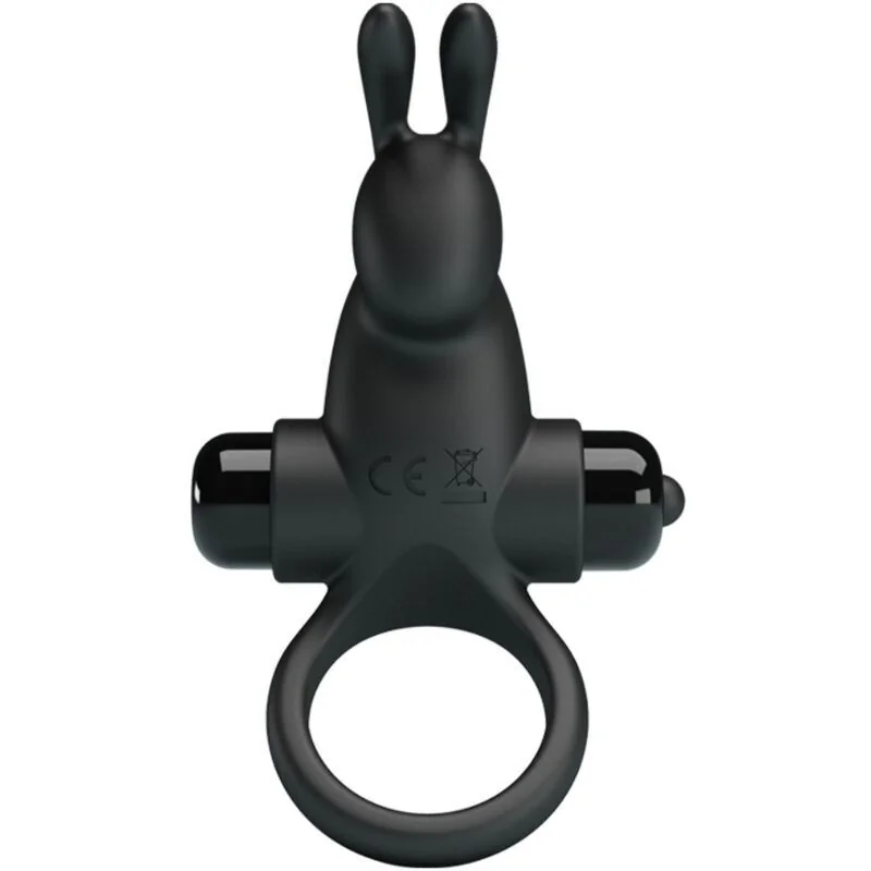 Vibrationsring + Rabbit-Klitoris-Stimulator 10 Vibrationen Schwarz von Pretty Love kaufen | Fesselliebe 2