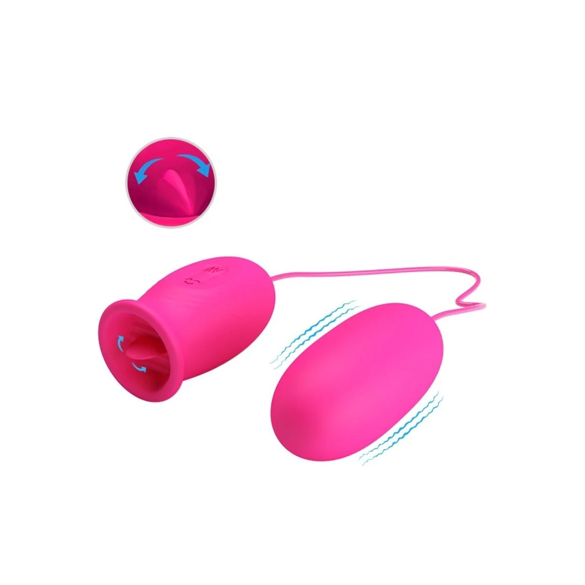 Daisy Vibrierendes Ei + Klitoris Stimulierende Zunge Rosa von Pretty Love kaufen | Fesselliebe