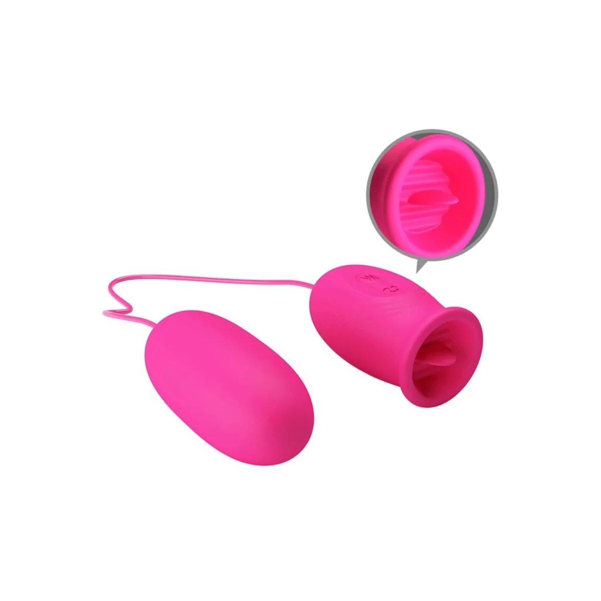 Daisy Vibrierendes Ei + Klitoris Stimulierende Zunge Rosa von Pretty Love kaufen | Fesselliebe