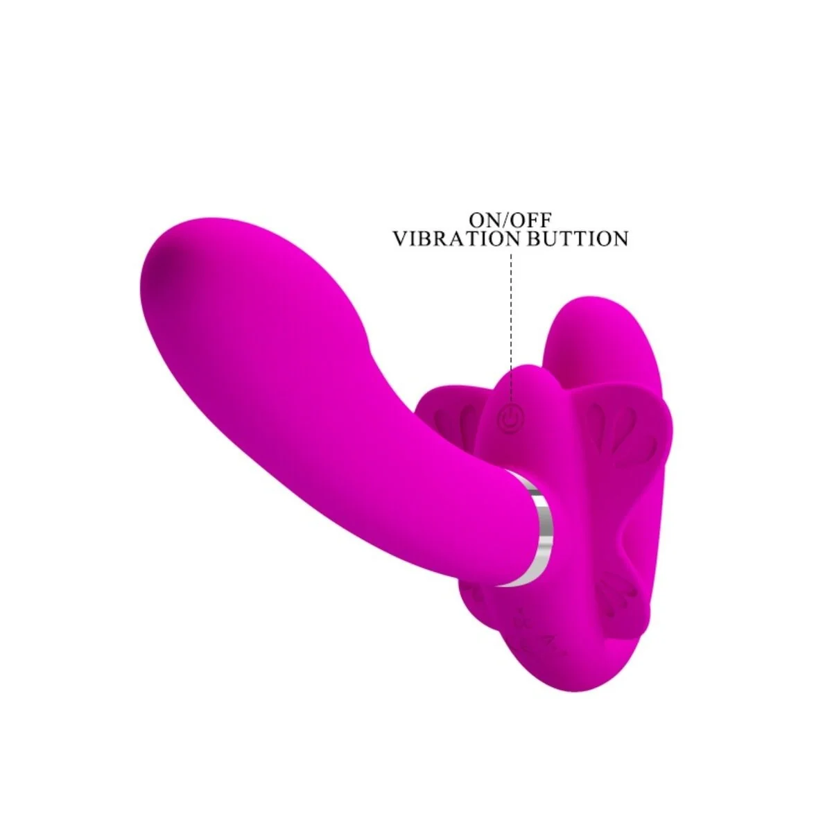 Valerie Doppel-Strap-On-Vibrator 12 Vibrationen Lila von Pretty Love kaufen | Fesselliebe