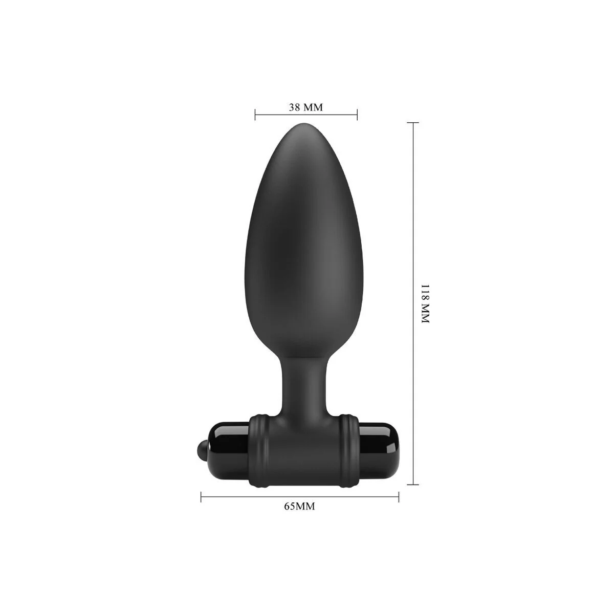 Vibra Butt Plug 2 Anal Plug 10 Vibrationen Schwarz von Pretty Love kaufen | Fesselliebe