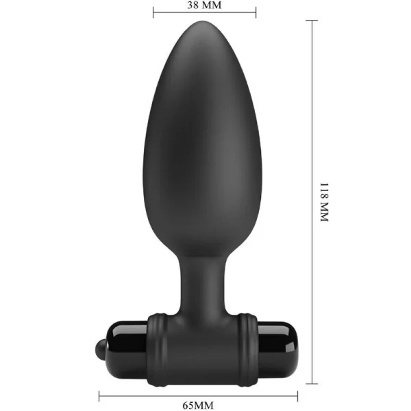 Vibra Butt Plug 2 Anal Plug 10 Vibrationen Schwarz von Pretty Love kaufen | Fesselliebe