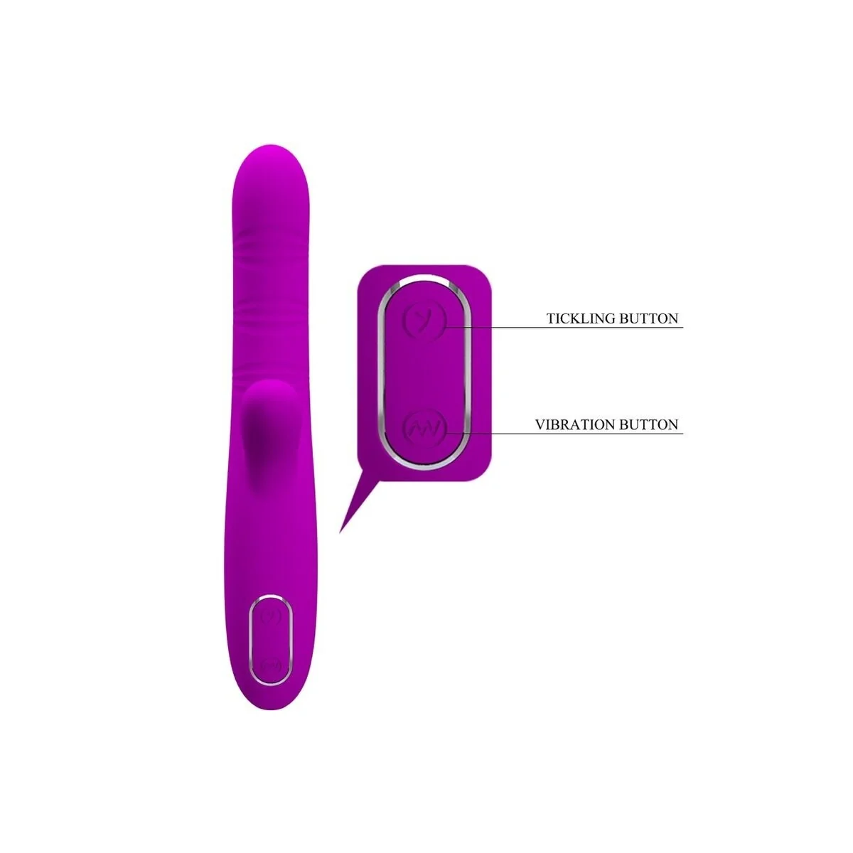 Angelique Multifunktionsvibrator + Klitorisstimulator Lila von Pretty Love kaufen | Fesselliebe