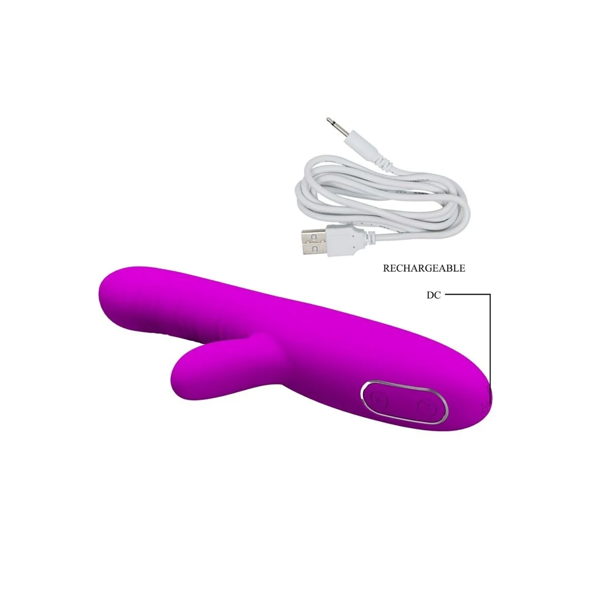 Angelique Multifunktionsvibrator + Klitorisstimulator Lila von Pretty Love kaufen | Fesselliebe