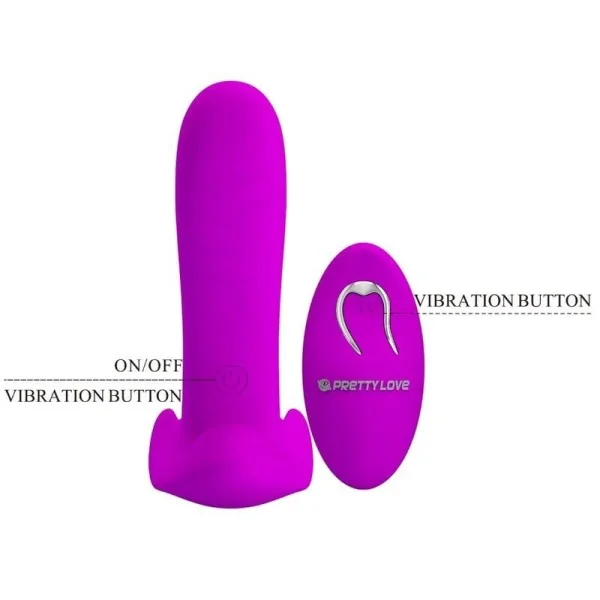 Massager & Vibrator 12 Vibrationen mit Fernbedienung Lila von Pretty Love kaufen | Fesselliebe