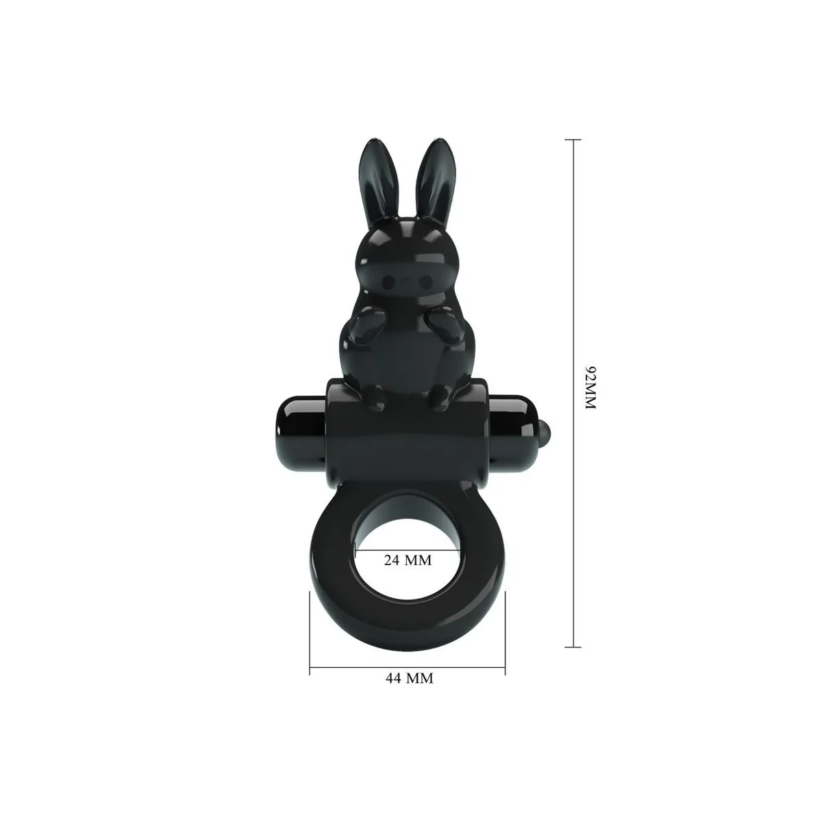 Aufregender Ring Rabbit Vibratorring 10 Vibrationen Schwarz von Pretty Love kaufen | Fesselliebe
