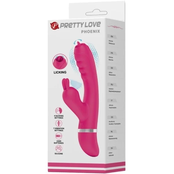 Phoenix Multifunktions-Kaninchenvibrator Rosa von Pretty Love kaufen | Fesselliebe