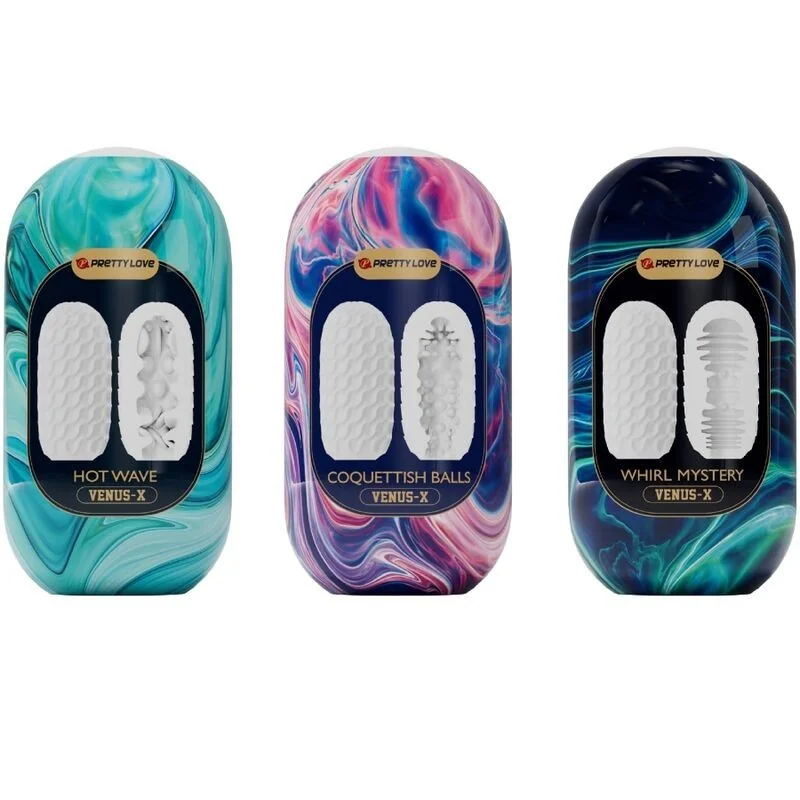 Venus X 15 Männliche Masturbatoren aus Silikon, Weiss von Pretty Love kaufen | Fesselliebe 2