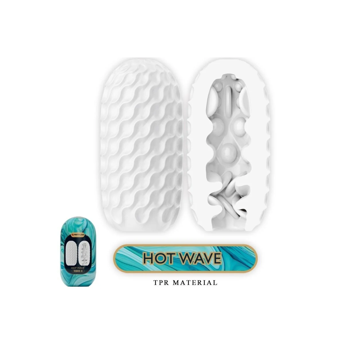 Venus X 15 Männliche Masturbatoren aus Silikon, Weiss von Pretty Love kaufen | Fesselliebe