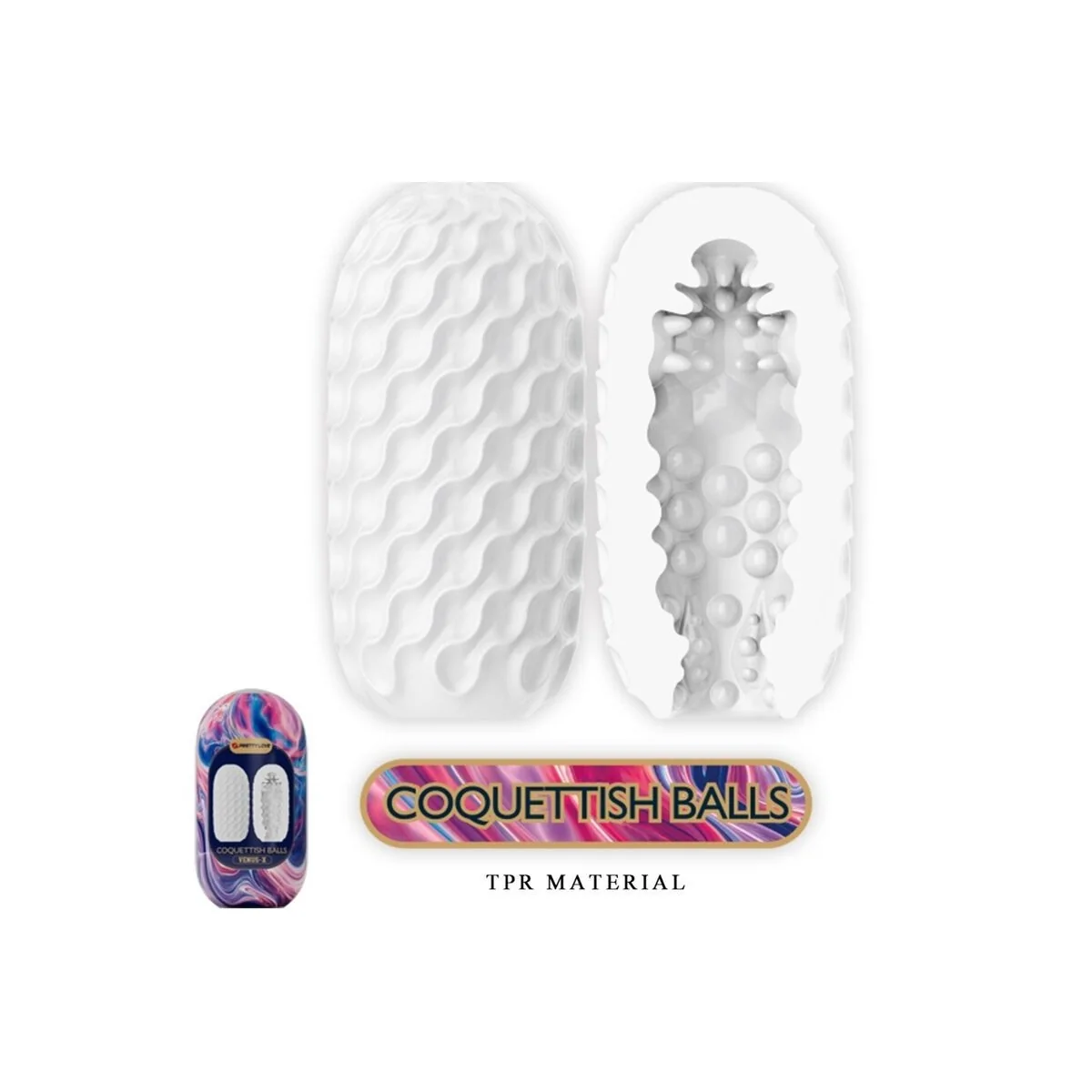 Venus X 15 Männliche Masturbatoren aus Silikon, Weiss von Pretty Love kaufen | Fesselliebe