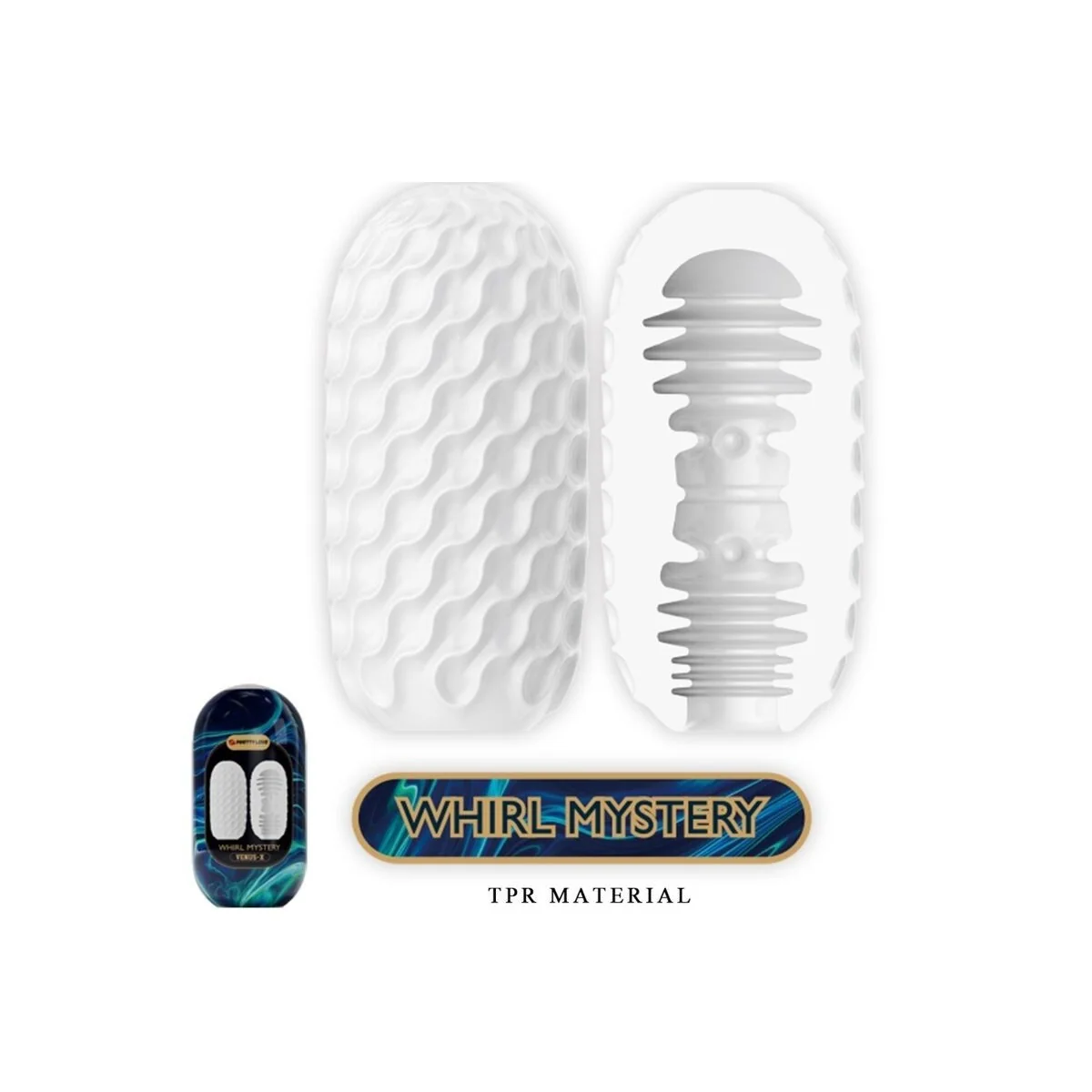 Venus X 15 Männliche Masturbatoren aus Silikon, Weiss von Pretty Love kaufen | Fesselliebe