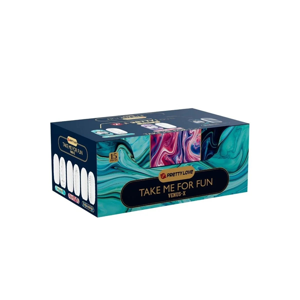 Venus X 15 Männliche Masturbatoren aus Silikon, Weiss von Pretty Love kaufen | Fesselliebe