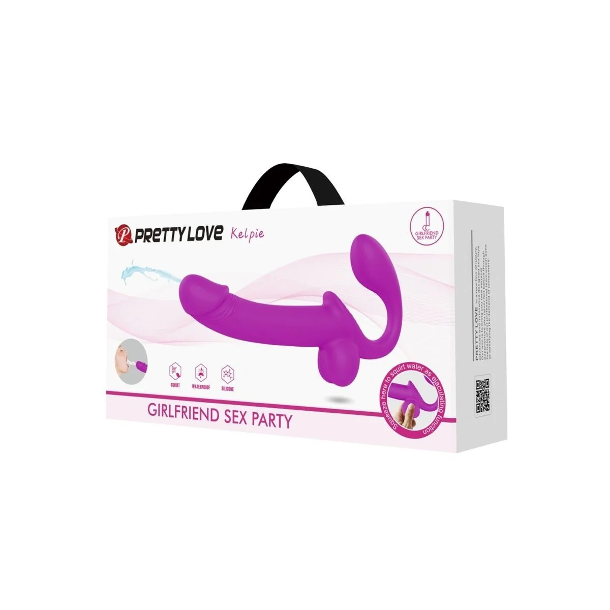 Kelpie Doppelter Strap-On-Stimulator Lila von Pretty Love kaufen | Fesselliebe